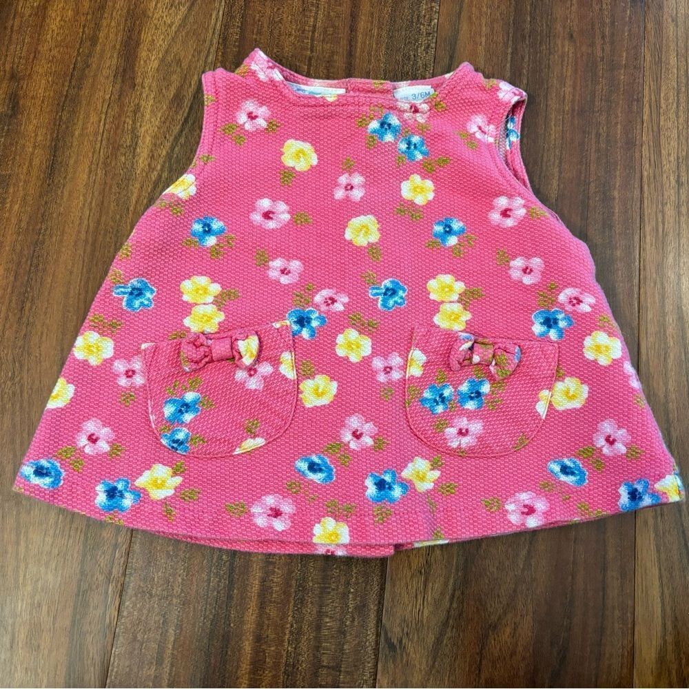 Miniwear vintage pink floral sleeveless tank/tunic